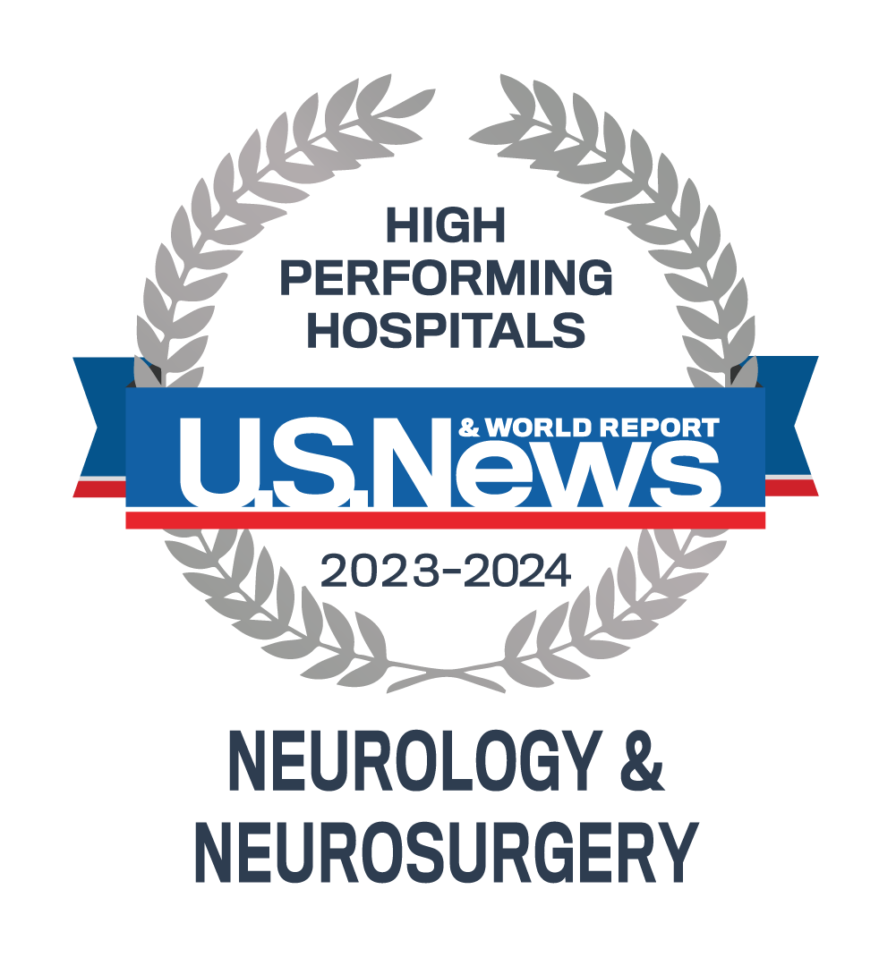 US News and World Report Logotipo de especialidad de neurología y neurocirugía de alto rendimiento