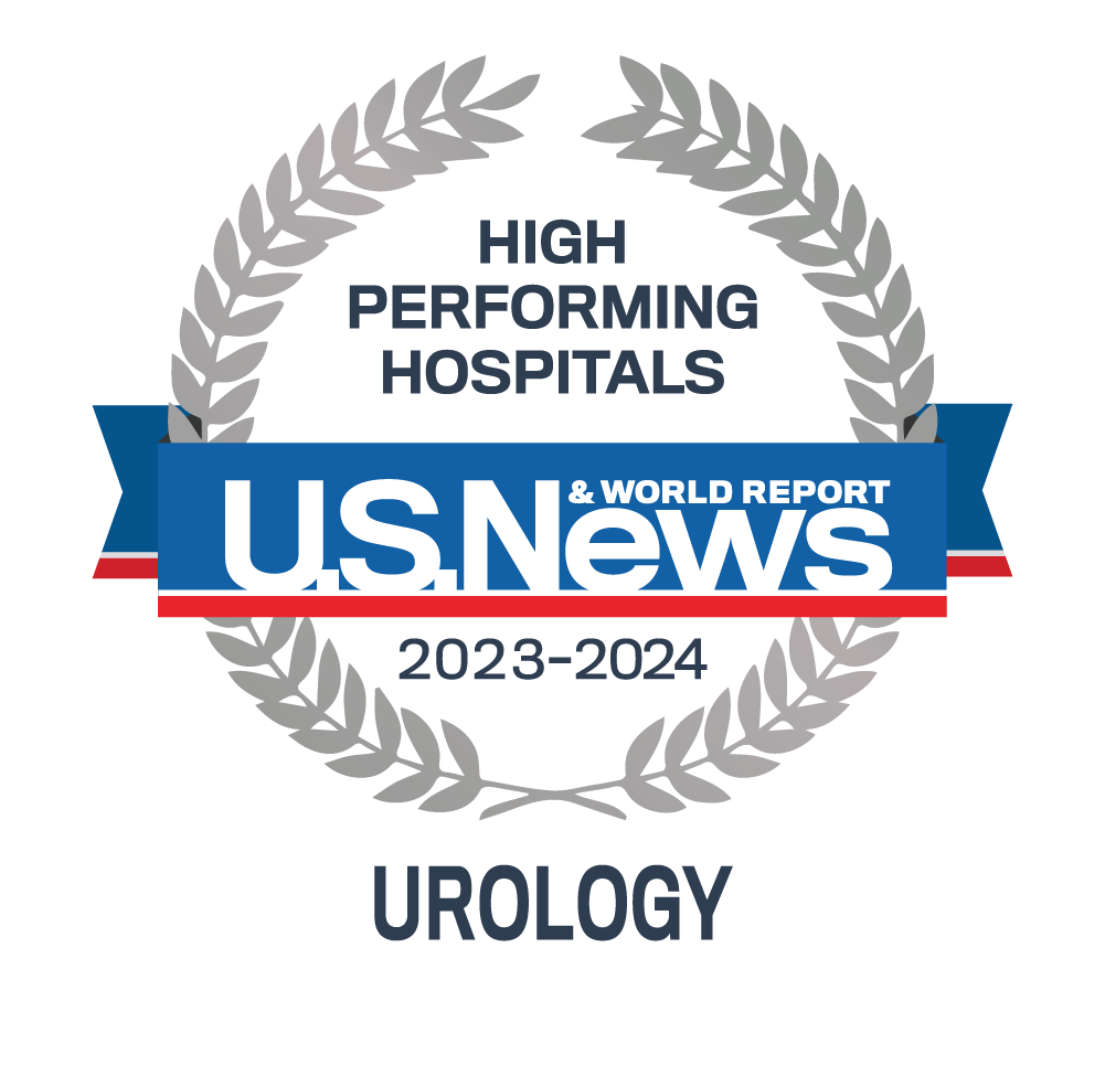 Logotipo de la especialidad de Urología de alto rendimiento de US News and World Report