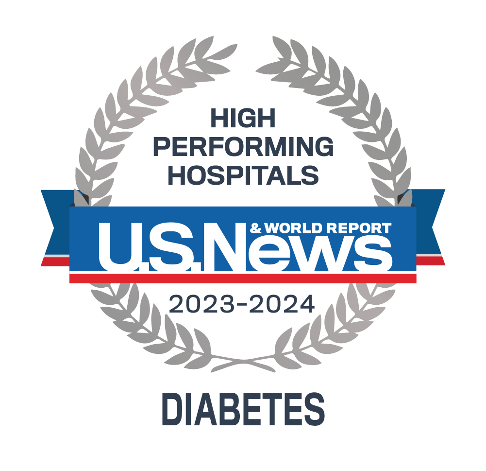 US News and World Report High Performing Hospitals 2023-24 Diabetes