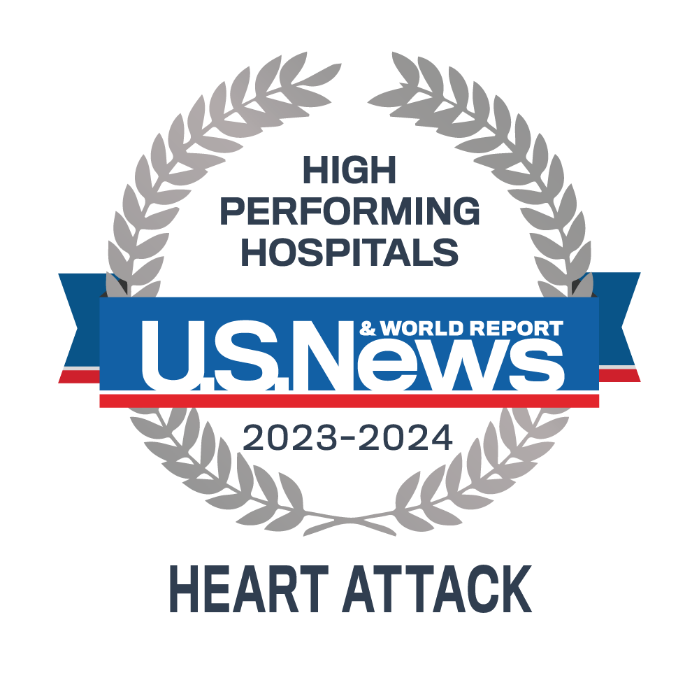 US News and World Report High Performing Hospitals 2023-24 heart attack