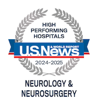 US News and World Report High Performing neurology and neurosurgery specialty logo
