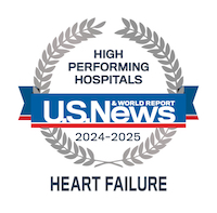 US News and World Report High Performing Hospitals 2023-24 heart failure specialty logo