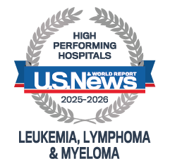US News leukemia, lymphoma and myeloma badge