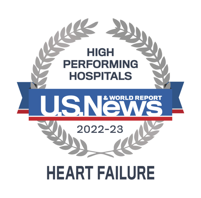 US News High Performing Hospitals Award Badge - Heart Failure