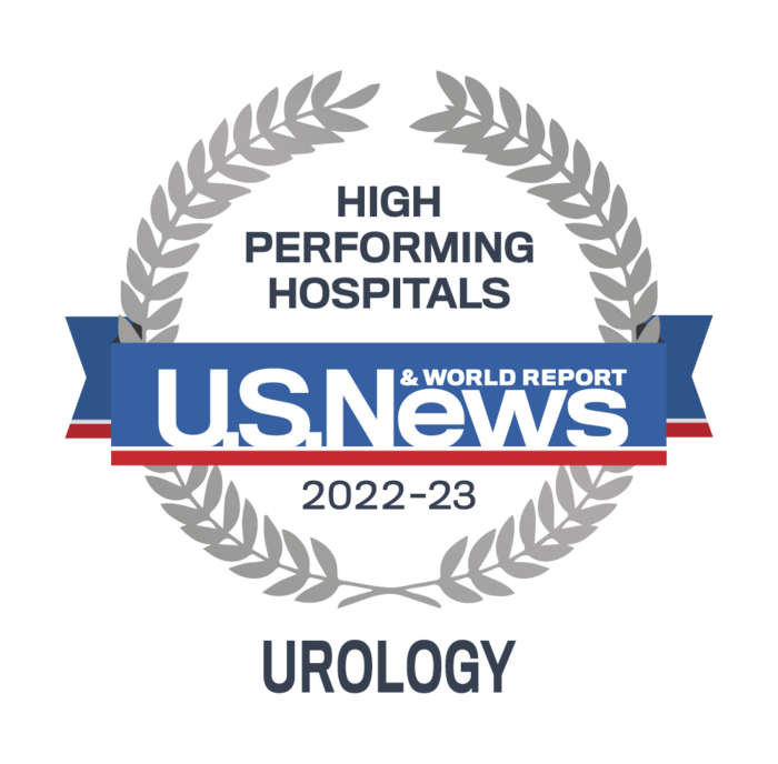 US News High Performing Hospital Award Badge - Urology