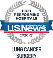 US News and world report high performing hospitals lung cancer
