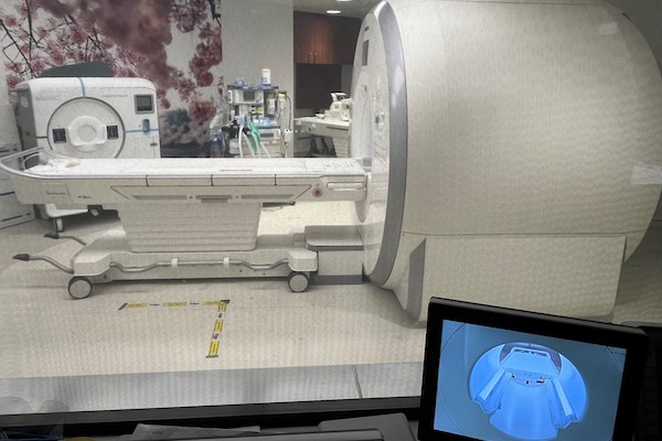 iMRI machine with a monitor in the foreground