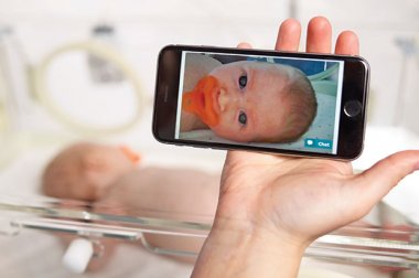 GW Health News Special arrival: New camera technology helps keep parents and newborns close