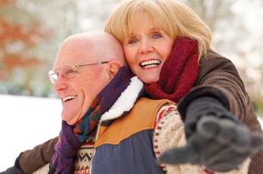 Senior couple outdoors