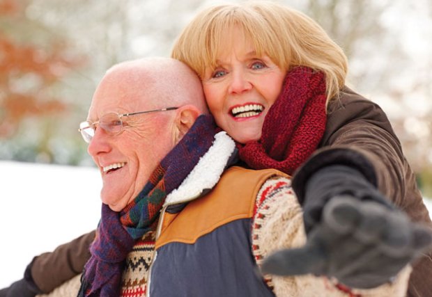 Senior couple outdoors