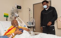 Washington, DC Football Wide Receiver Jahan Dotson Visits Cancer and Transplant Patients